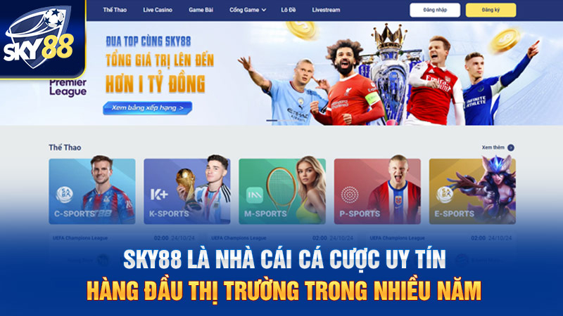 Những giá trị vượt trội của nhà cái Sky88 cung cấp